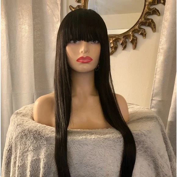 Cleopatra styled machine made wig - Picture 1 of 11